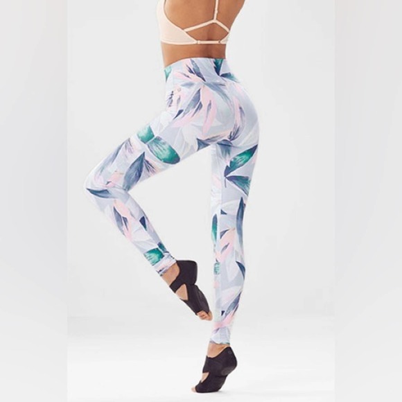 Fabletics Define PowerHold High-Waisted Leggings Womens Floral Stretch Small - Picture 1 of 7